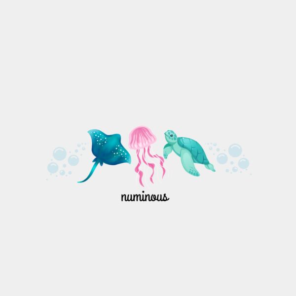 Numinous sea creatures tshirt design Thumbnail