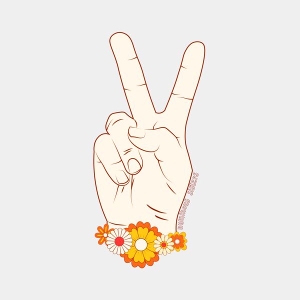 peace hand thin font  Thumbnail