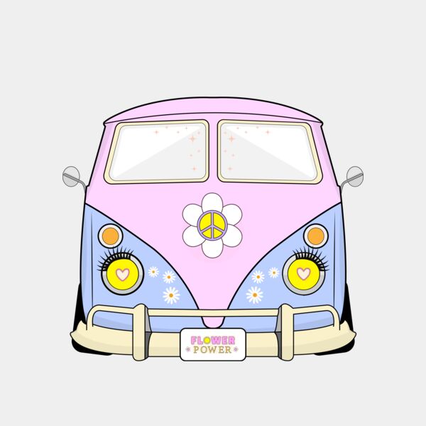 Kombi flower power Thumbnail